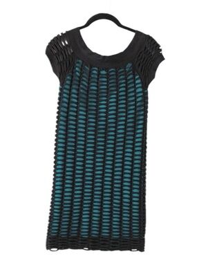👗Pre-loved Bebe aqua and black bodycon dress 👗